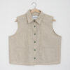BLUSA SIN MANGAS COLOR BEIGE
