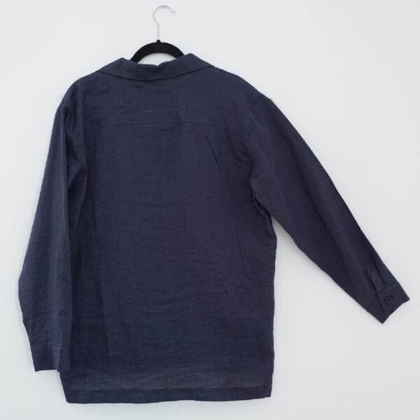 Camisa larga lino azul2 CAMISA AZUL LINO MANGA LARGA