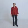 CAMISA BURGUNDY MANGA LARGA