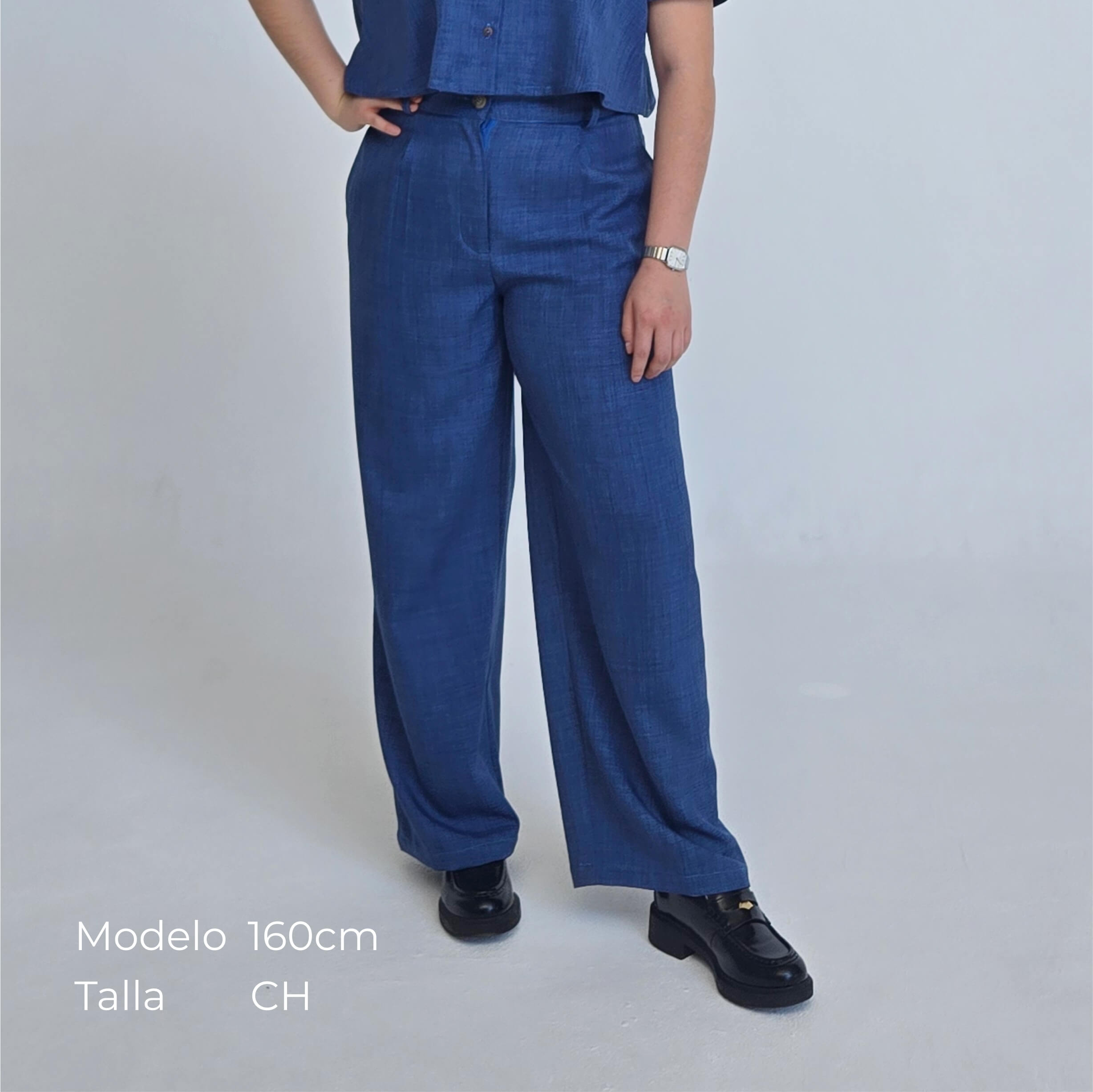 PANTALÓN AZUL MELANGE