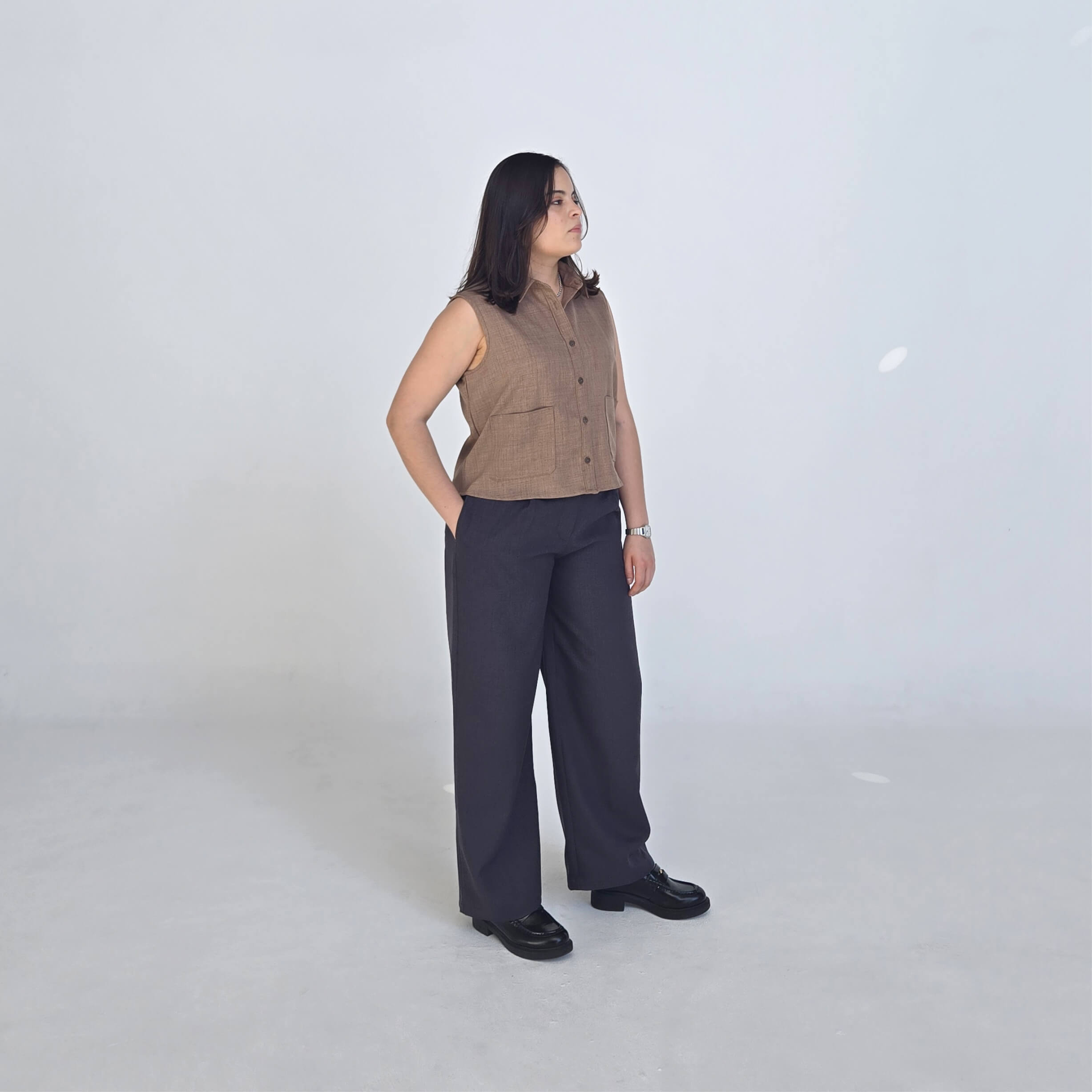 Producto-1 BLUSA CAMEL SIN MANGAS